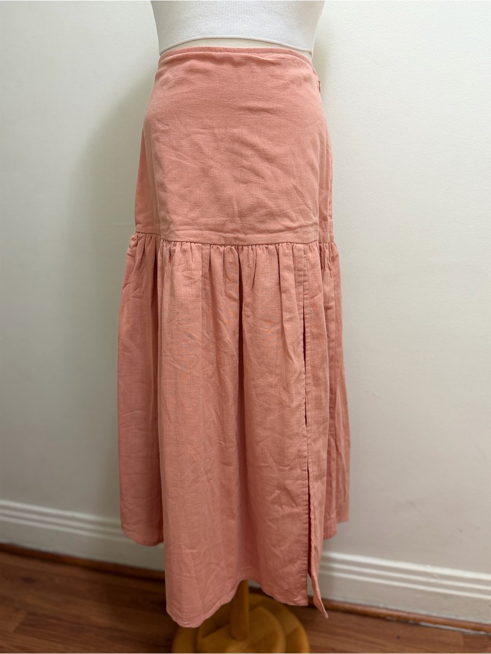 Zulu and Zephyr Drop-waist Linen Maxi Skirt